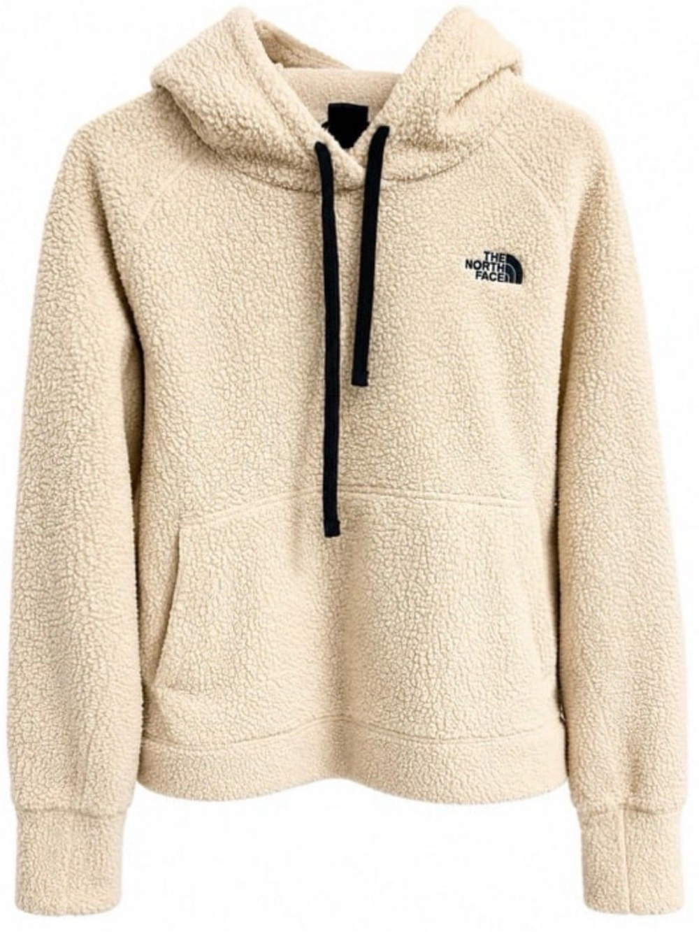 The North Face Women’s Medium Cream Sherpa Fleece Hoodie Cozy Teddy Pullover